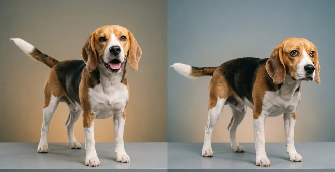 Comparaison visuelle des différents mouvements de queue du chien selon ses émotions